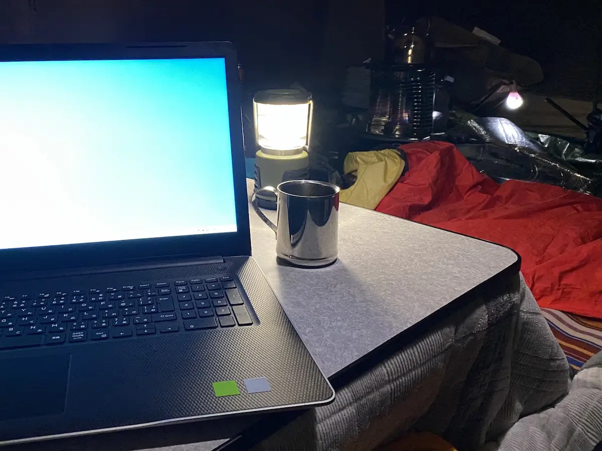 バッテリー式の家電製品を持っておく